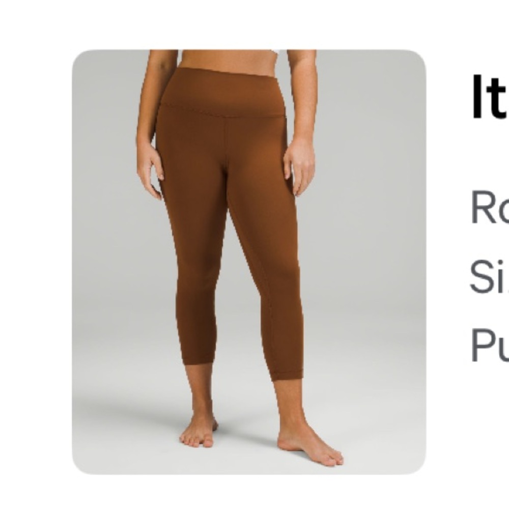 SOLD Lululemon Roasted Brown Align Leggings 23”